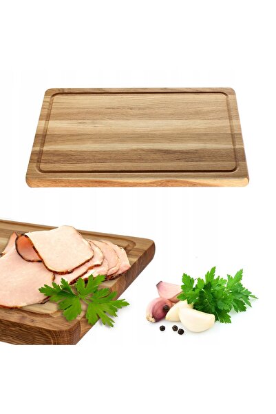 KADAX Tocător de bucătărie din lemn masiv de stejar, 40x24cm, pentru servire