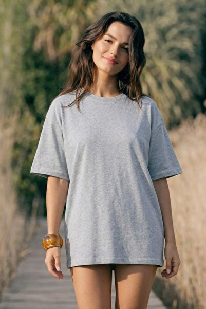 COMBİNE MİCHAİL Ženska majica kratkih rukava okrugla kragna M. Siva