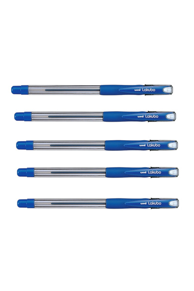 UNİ-BALL UNIBALL LAKUBO متوسط ​​(1.0) قلم حبر أزرق (5 قطع)