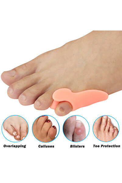 Choice4 Beige-10Pcs Pexmen 2/4Pcs Gel Pinky Bunion Corrector Toe Separators B...