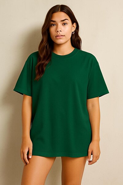 E-ROMA Plain Oversize Unisex T-Shirt Ycb6