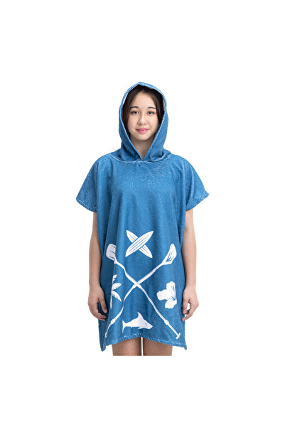 Homelevel Kids' Bath Poncho, 8-11 years, Multicolor, Cotton, 54931.04.03