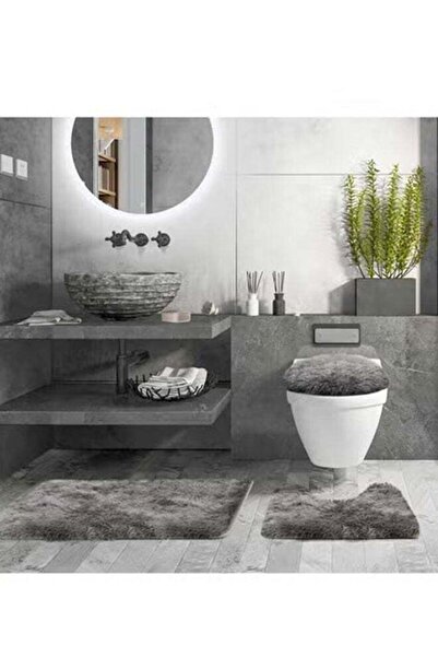 Arabest 3-Piece Bathroom Mat Set, Soft Microfiber Absorbent Rugs with Toilet ...