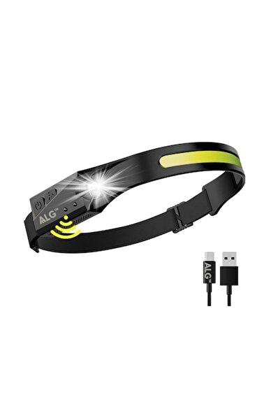 OEM Lanternă frontală LED, ALG™, profesională, încărcare USB, senzor de mișca...