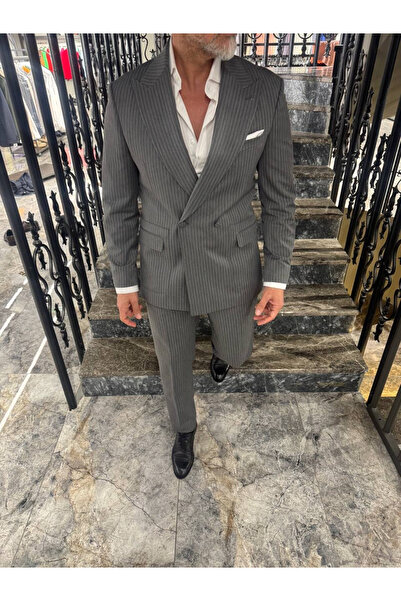 Fc Plus 9 ÇİZGİLİ KRUVAZE TAKIM ELBİSE