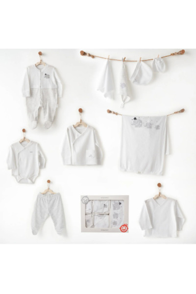 andywawa BEBEK HASTANE ÇIKIŞI 10 PCS NEWBORN SET HELLO ELEPHANT