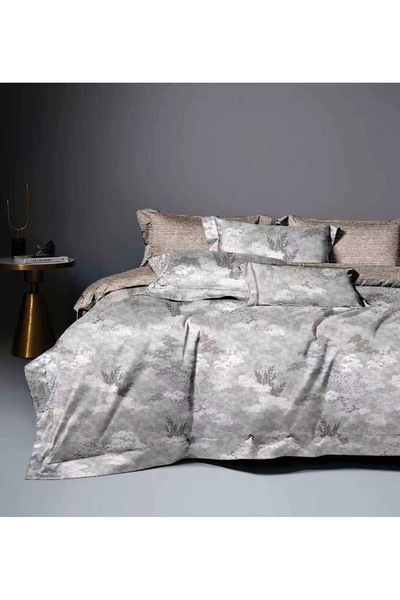 Luna Lenjerie de Pat 6 Piese cu Elastic - 180x200 cm, Set Complet Pat Dublu c...