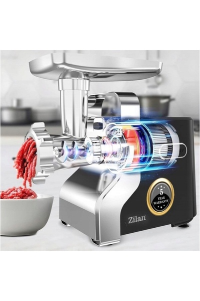 Zilan Masina de tocat carne multifunctionala ZLN0126, 2100W, 3 viteze, accesorii complete carne si legume