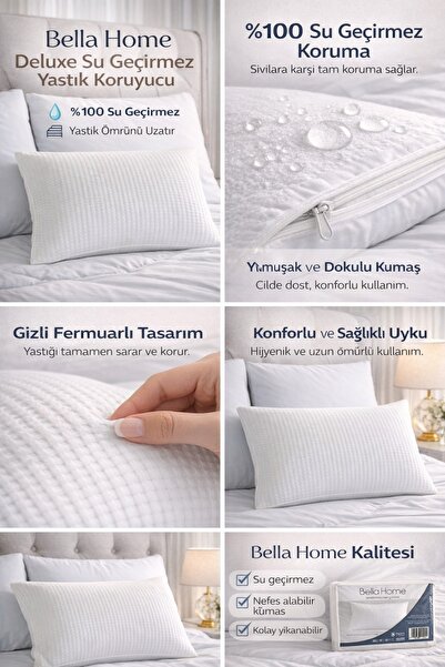 Bella Home 3D Deluxe pernă protecție pentru saltea i |   50x70 cm |   2 bucăț...