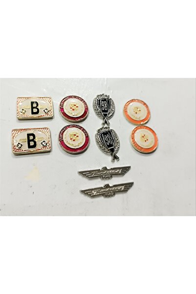 lina oto aksesuar 10 Pieces of Metal Nuts with Emblem Tape