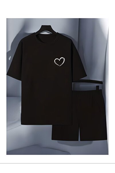 FATOOM STILE Men's T-Shirt Shorts - T-Shirt with Shorts Bottom Top Set a Prin...