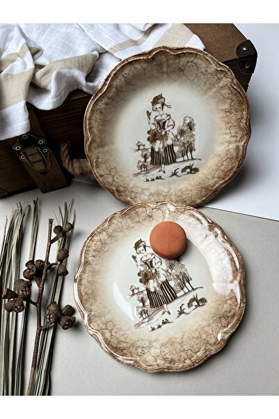 moontime alaçatı Şık 6 Kişilik Pasta Takımı, 22 cm, Modern ve Dayanıklı Tasarım