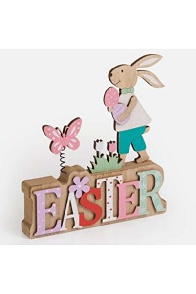 SHOPIENS Decorative Plate Easter with Bunny 15 x 2 x 16.5 cm