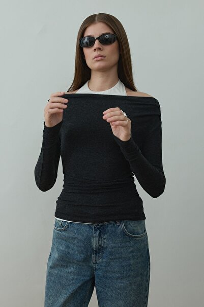 Suud Collection بلوزة إيمي المزدوجة المدخنة