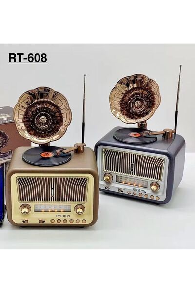 BLOMSTER Everton RT-608 Gramofon Görünümlü Nostaljik Radyo – Dekoratif Dönen ...