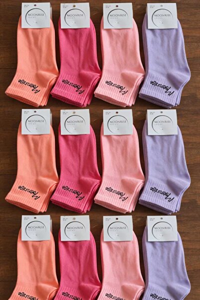 Moonrise Socks Ankle Socks 12 Pairs with Written Moonrise