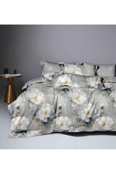 Luna Lenjerie de Pat 6 Piese cu Elastic - 180x200 cm, Set Complet Pat Dublu c...