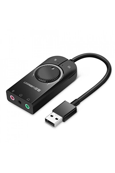 Ugreen OTG Audio Adapter, USB-A to 3.5mm Jack, 3.5mm Microphone Jack (40964) ...