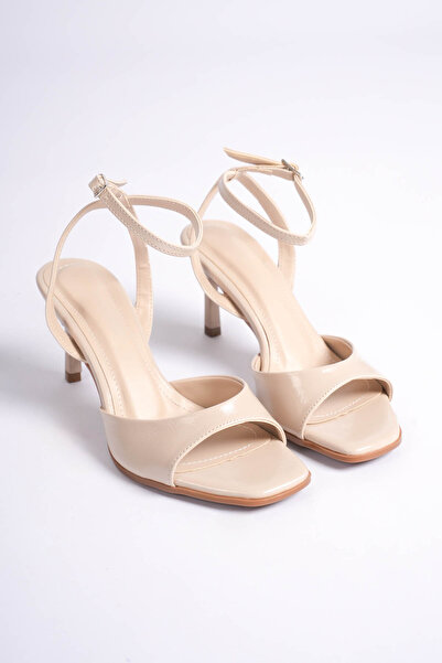 LEVONYA Milano Women's Leather Flat Toe Single Strap Open Heeled Shoes