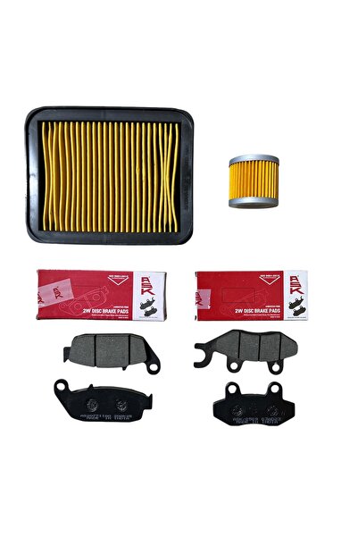 MOTORKİT MK TVS APAHCE RTR 200 ASK ÖN BALATA + ARKA BALATA + YAĞ FİLTRESİ + H...