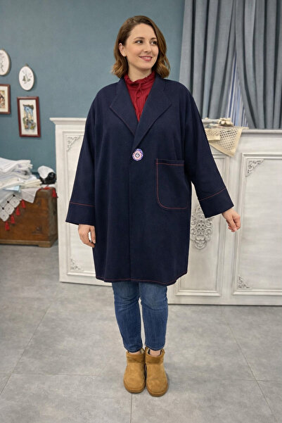 ANTERİ Keçe Kumaş Oversize Kadın Kaban-Parka