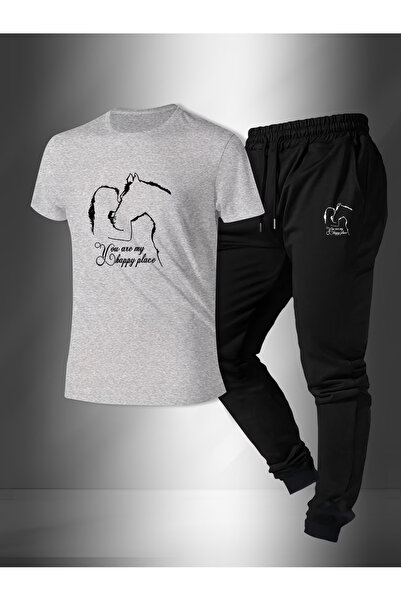 Flow touch Special Printed Oversized top and bottom tracksuit set