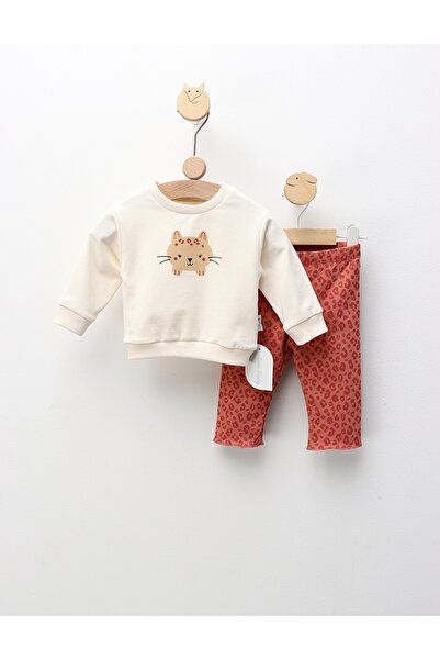 MiniKids Leopard Cat Outfit, cream-brick