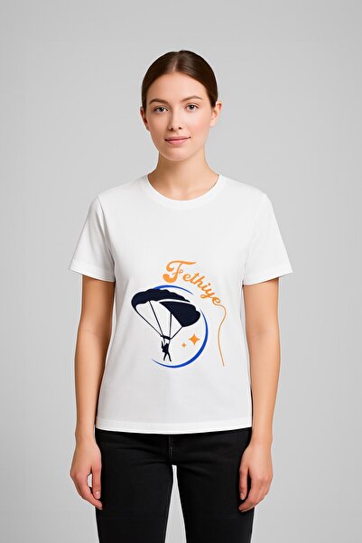MARKAPIA WOMAN Tricou cu mânecă scurtă cu imprimeu Fethiye, 100% bumbac, pent...