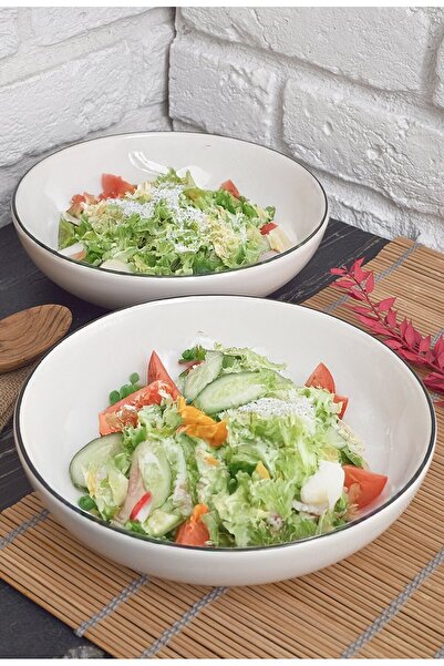 moontime alaçatı Modern 2'li Salata Kasesi, 21cm, şık ve fonksiyonel set
