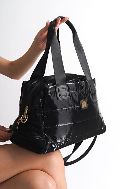 FEMME Prato Γυναικείο Ύφασμα Αλεξίπτωτου Φουσκωτό Καθημερινό Μανίκι Τσάντα ώμου