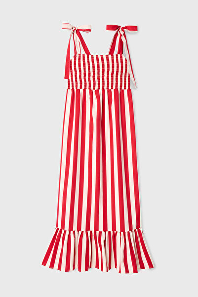 Mudo Striped Flared Midi Dress