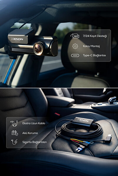 Xenon Smart Araç Kamerası Park Modu Kiti Akü Voltaj Koruma, 12V/24V, Vesta, Titan & Satürn Uyumlu 3.5m (X8810)