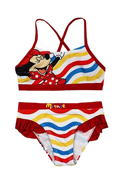 Minnie Mouse Costum de baie din 2 piese, 82% poliester, Minnie Mouse, roșu