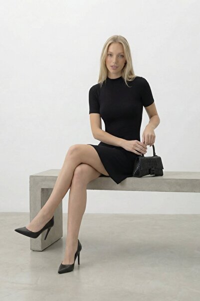 VAGGON Visoka kragna Mini haljina