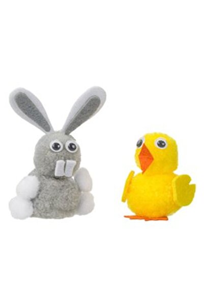 SHOPIENS Set de lucru de Paște Pui de Iepuraș cu Pom-Pom - 22 buc