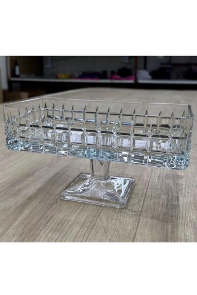 zepce design Ayaklı Cam Sunum Tabağı