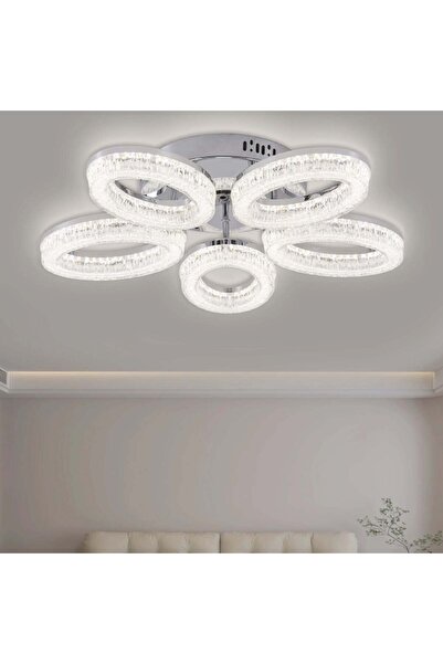 RFAN LED Chandelier, Model K3538/5CH, With Remote Control, 3 Light Types, 120...