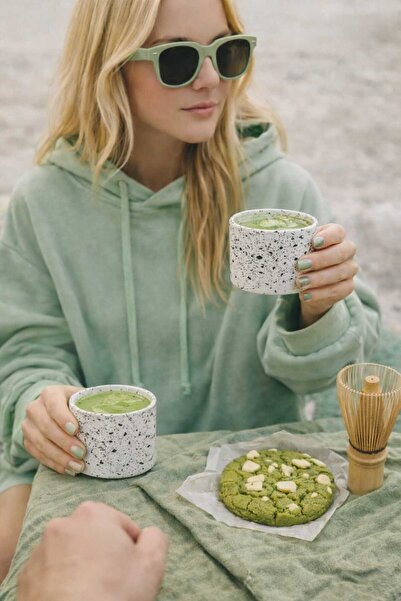 2’li Matcha Bardağı – Minimal Seramik Kahve Bardağı Seti | Matcha Latte Kupası | Modern Coffee Set