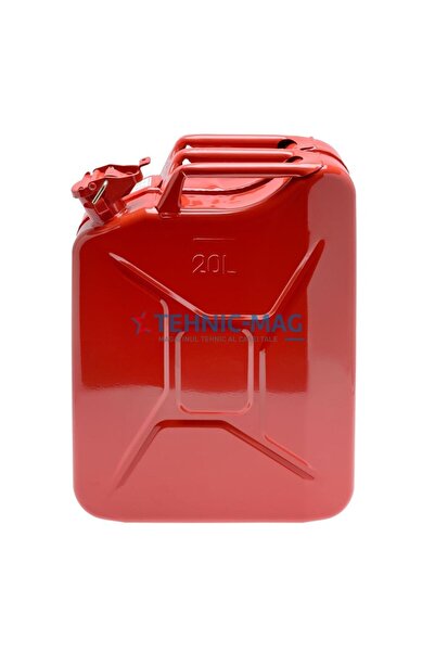 Aftermarket Canistră benzină 20 L din tablă de oțel roșie - calitate superioară
