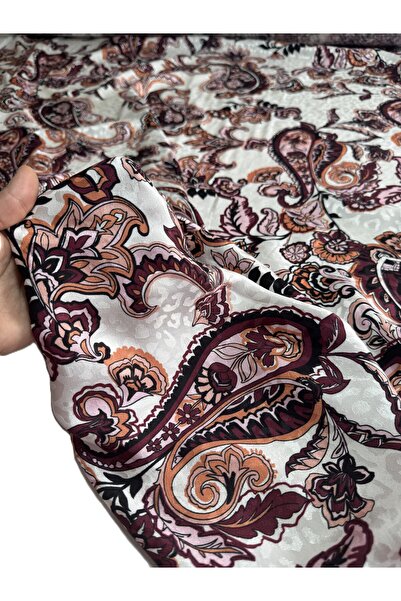 BURSA KUMAŞTAN Silk Floş Satin Fabric J Jacquard Shiny D Drapey P Polyester I...