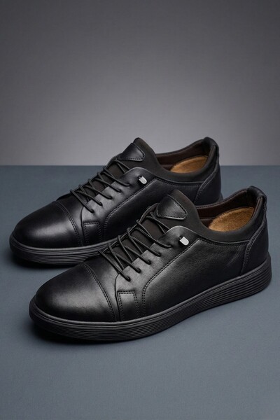 MUGGO JUNO Hakiki Deri Bağcıklı Erkek Günlük Klasik Casual Ayakkabı