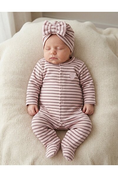 MiniKids Ολόσωμη φόρμα με μποτάκια και τουρμπάνι Mara, ροζ