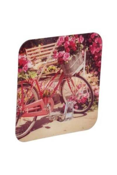SHOPIENS Cârlig adeziv din plastic cu design de bicicletă 7,8 x 7,8 cm