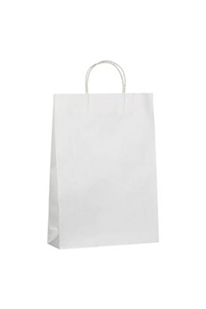 SHOPIENS Geantă cadou albă kraft 33 x 10 x 46 cm