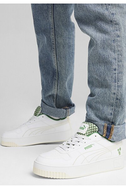 Puma Günlük Konforlu Şık Çiçek Detaylı Spor Ayyakabı Beyaz