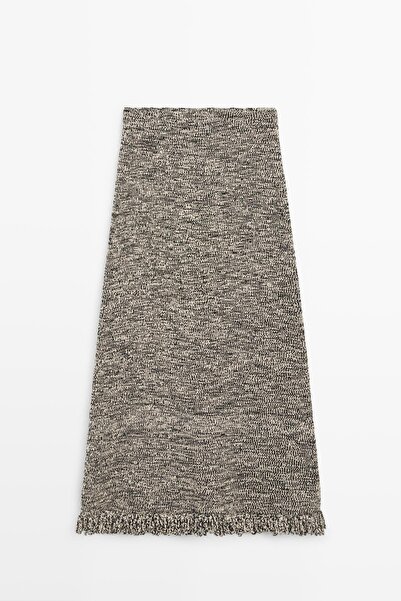 Massimo Dutti Püskül detaylı triko etek