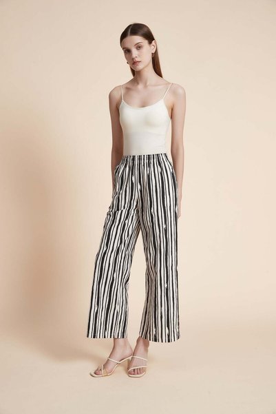 Yola Long striped patterned trousers