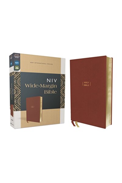 Zondervan Niv, Biblie cu margini late, Leathersoft, Maro, Litere roșii, Tipăr...