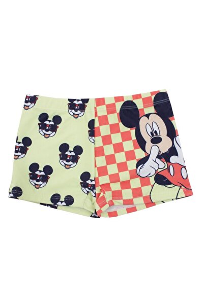 Disney Swim Briefs, 84% Polyester, Mickey Mouse Figures, Yellow