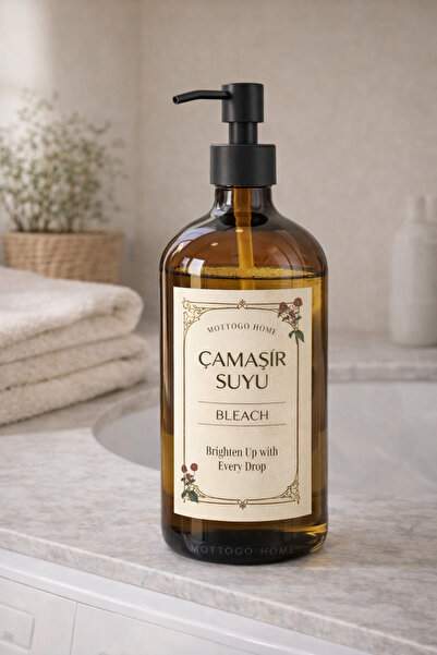 Mottogo Sticlă de sticlă chihlimbarie de 1000 ml Sticlă neagră pentru curățar...